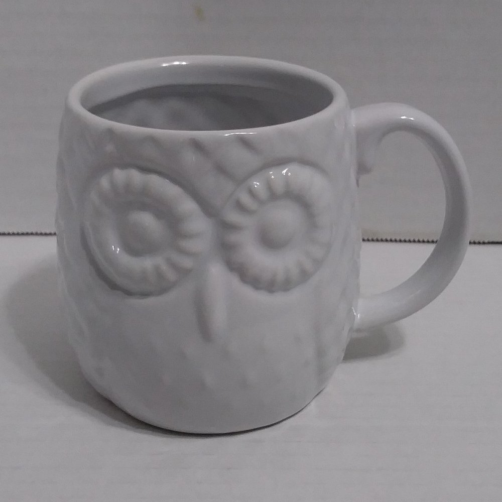 Home Essentials White Owl Ceramic Coffee Mug